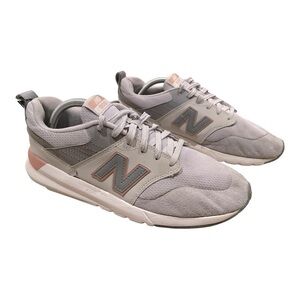 New Balance Women's Gray 009 V1 Suede Mesh Pink Accent Sneakers - Size 10.5B